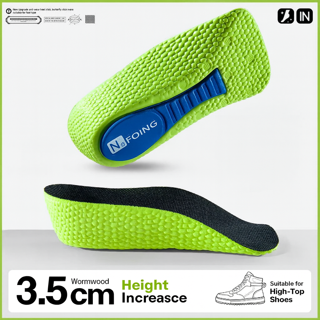 Height Boost Memory Foam Insoles | Arch Support & Orthopedic Comfort