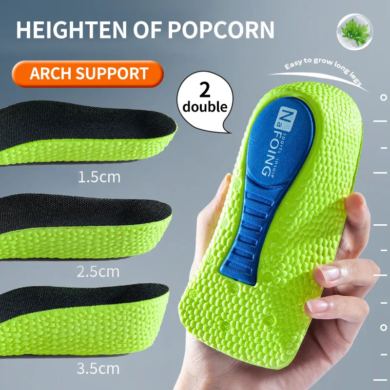 Height Boost Memory Foam Insoles | Arch Support & Orthopedic Comfort