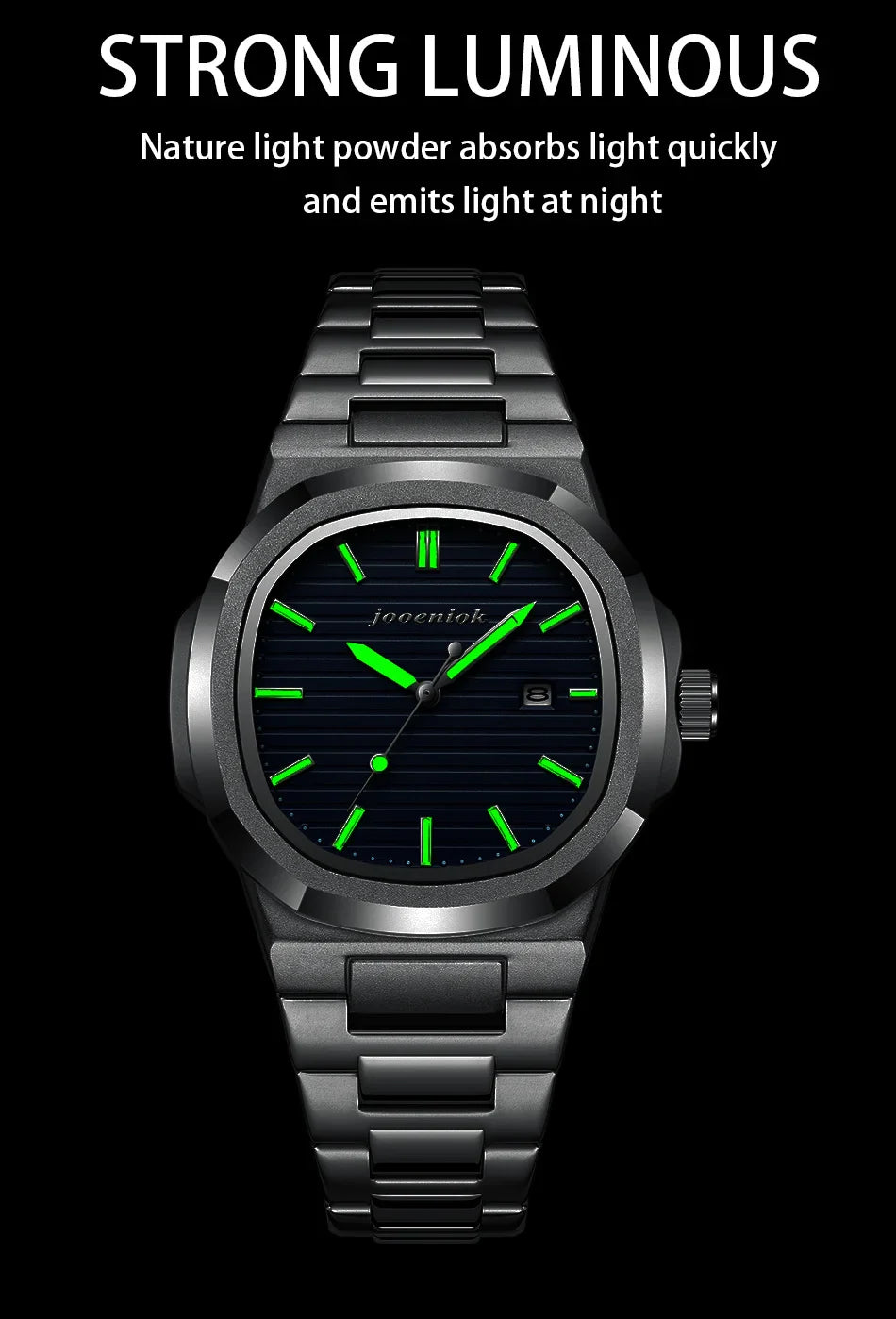 2025 Top Brand Luxury Men Wristwatch Business Waterproof Luminous Alloy Polygonal Case Fashion Quartz Watch Male with Calendar