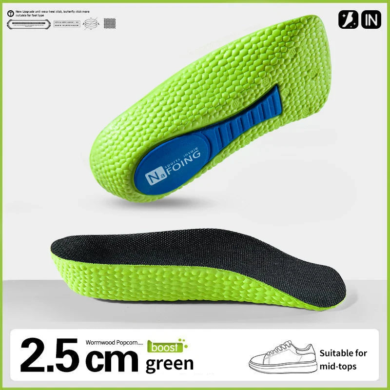 Height Boost Memory Foam Insoles | Arch Support & Orthopedic Comfort