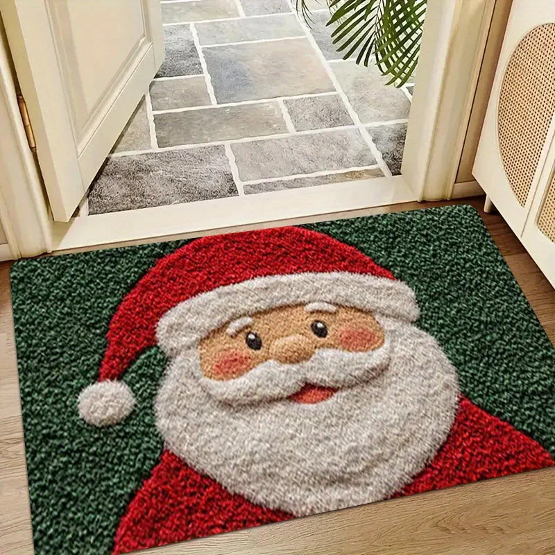 Christmas Door Mat Red Santa Claus Outdoor and indoor Gingerbread Man Carpet