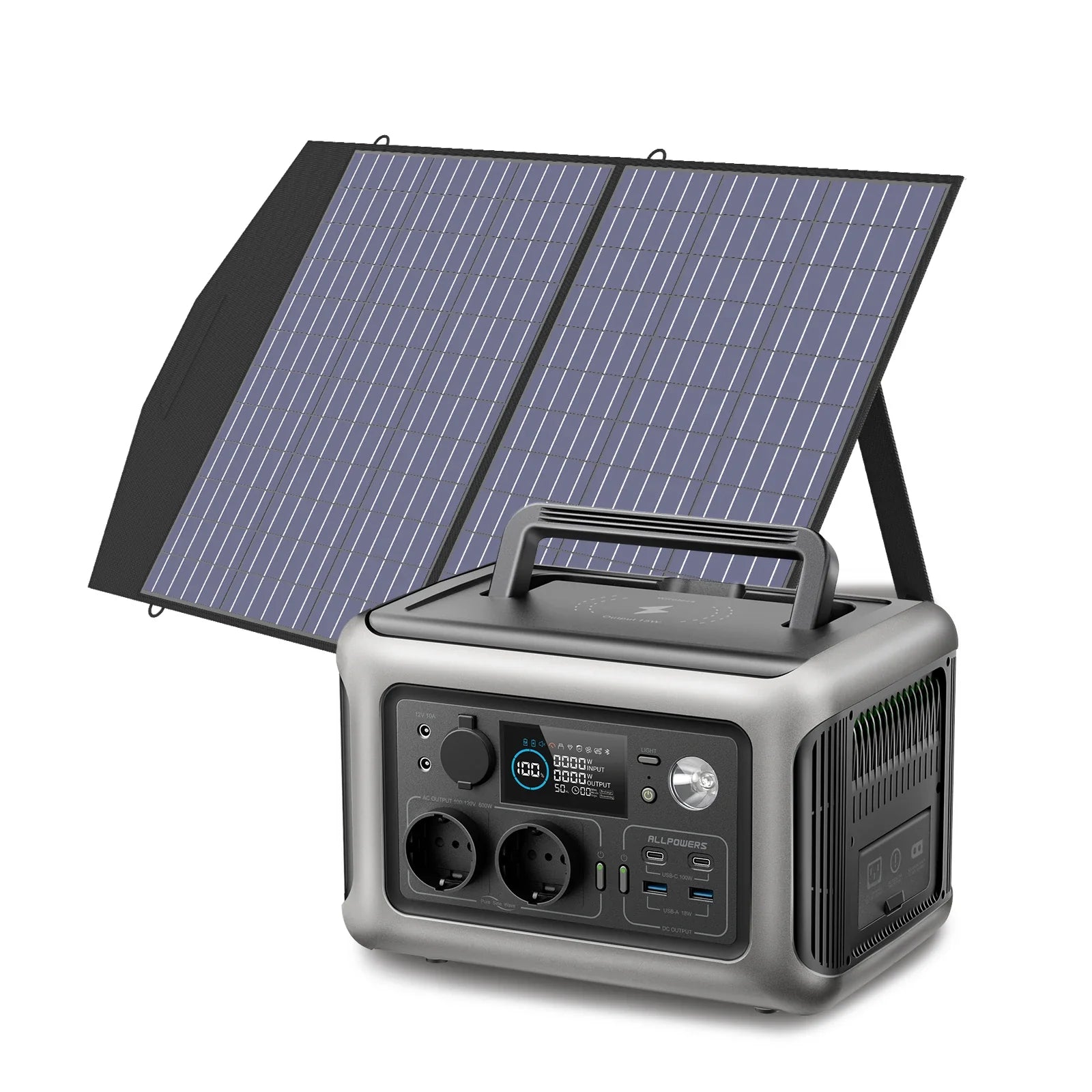 600W Portable Power Station 299Wh LiFePO4 Solar Generator with Optional Solar Panel for Camping, Outdoor & Home Backup