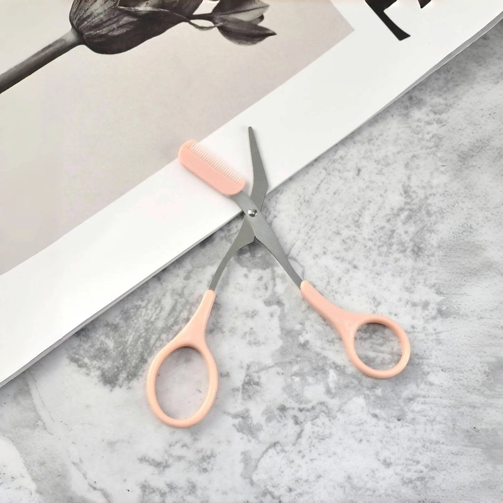 Precision Eyebrow Scissors with Comb