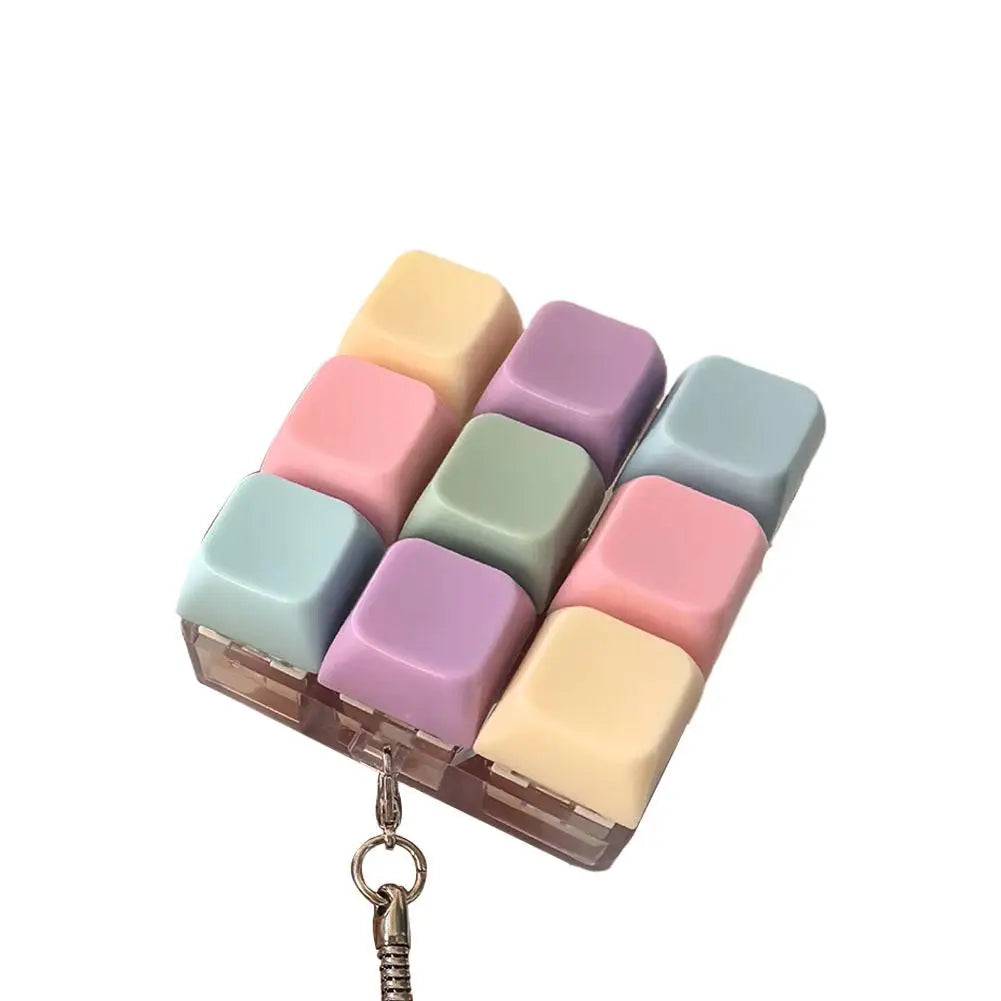 Mini Keyboard Fidget Keychain Toy