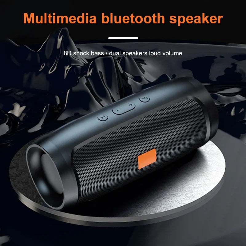 Portable Bluetooth TF USB Speaker with Dual Stereo Subwoofer FM Outdoor