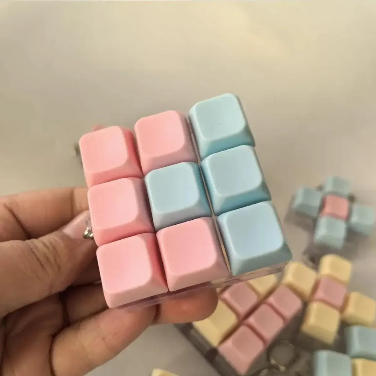 Mini Keyboard Fidget Keychain Toy