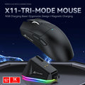 ATTACK SHARK X11 Lightweight Wireless Gaming Mouse – RGB Backlight, Up to 22K DPI, PAW3311 Optical Sensor, Rechargeable