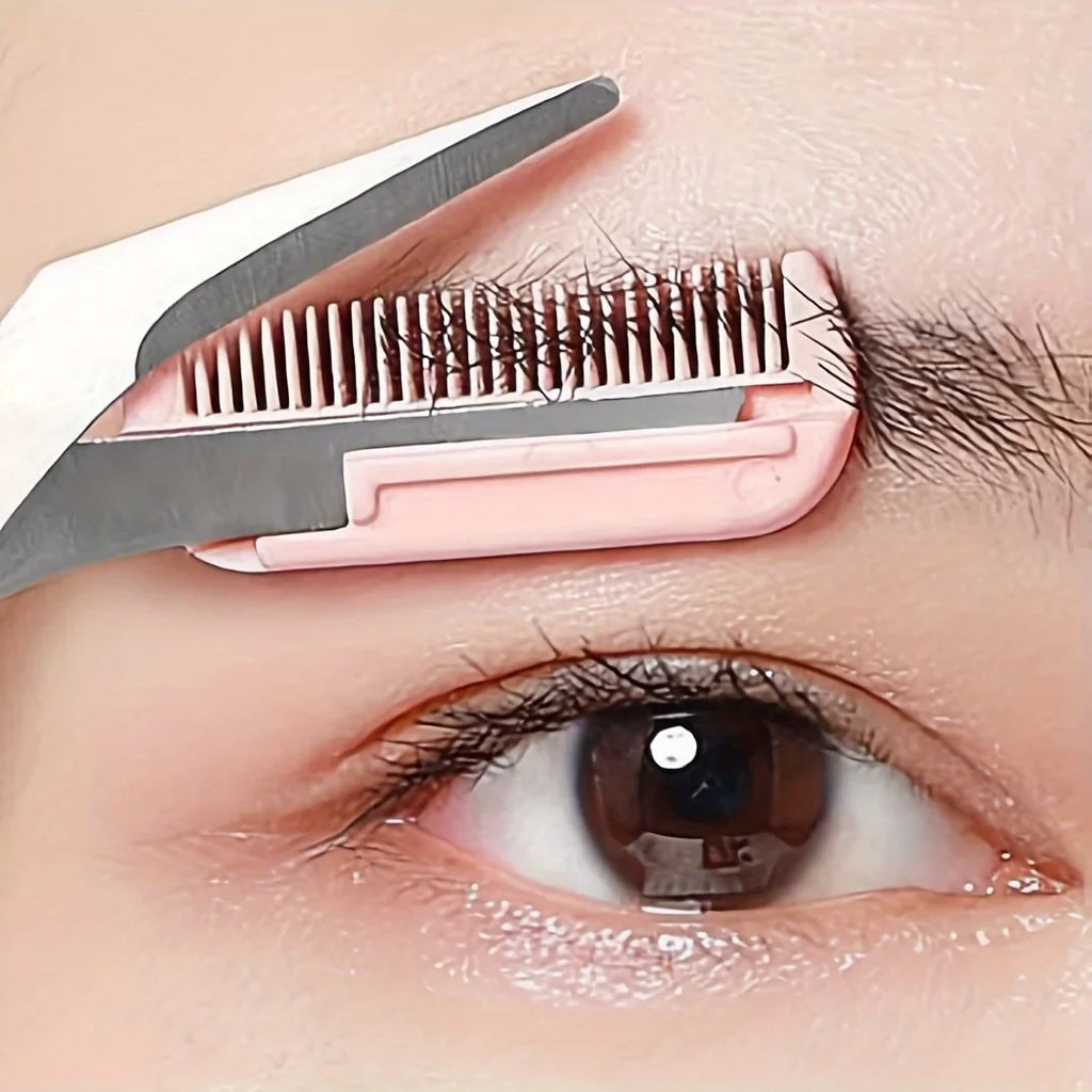 Precision Eyebrow Scissors with Comb