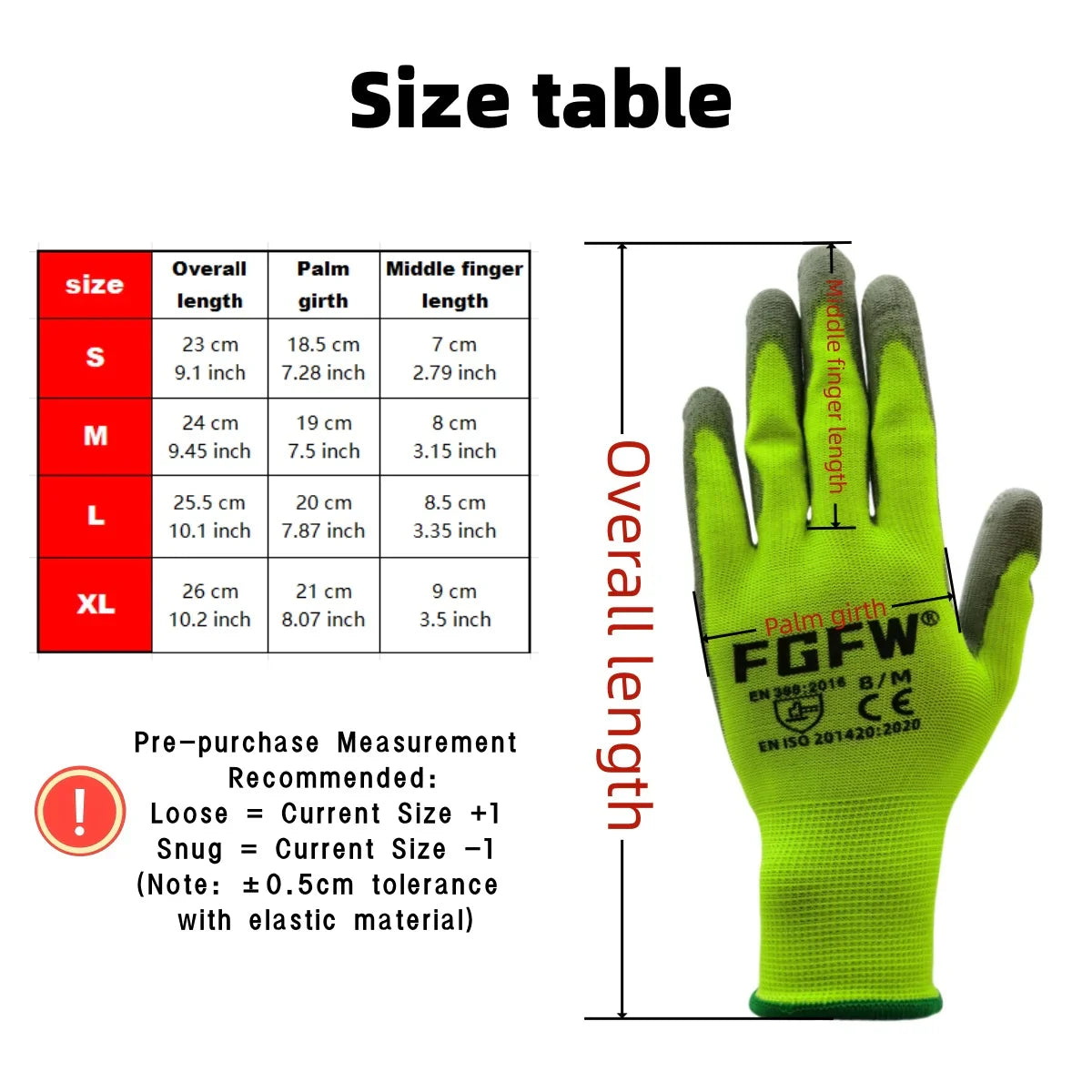 10 Pairs PU Coated Work Gloves – Lightweight, Durable Safety Gloves (EN 388/ISO20471 Certified)