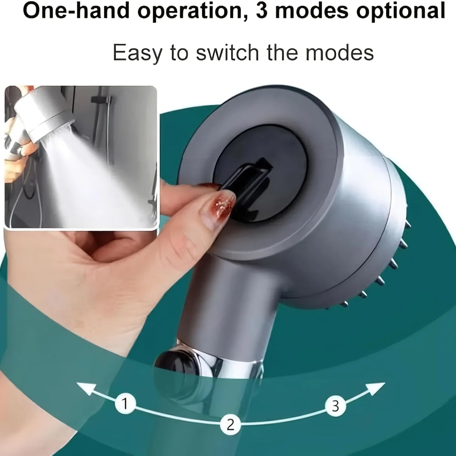 AquaIon Filtered Shower Head – 5 Spray Modes for Softer Skin & Hair